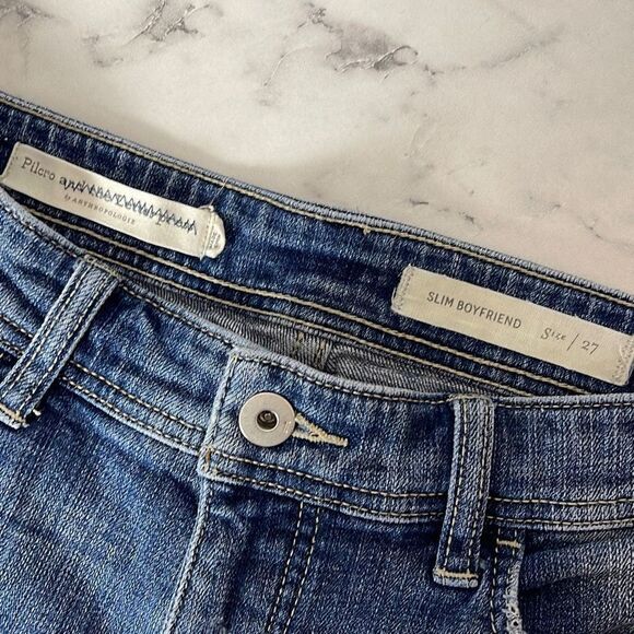 Anthropologie Pilcro Patchwork Slim Boyfriend Jeans 27 - Picture 7 of 8